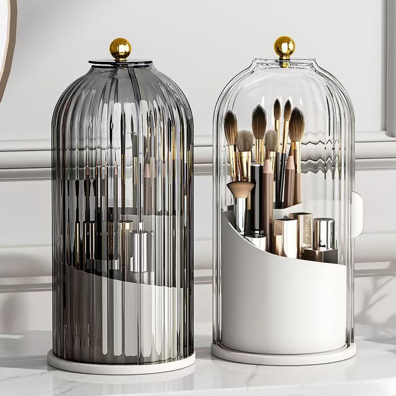 Luxury Skincare And Makeup Brands - 360 ° Roterende make-upborstelhouder met deksel