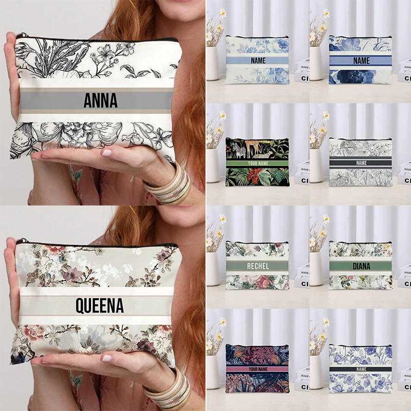 Luxury Skincare And Makeup Brands - Aangepaste naam Vintage make-up tas bruidsmeisje