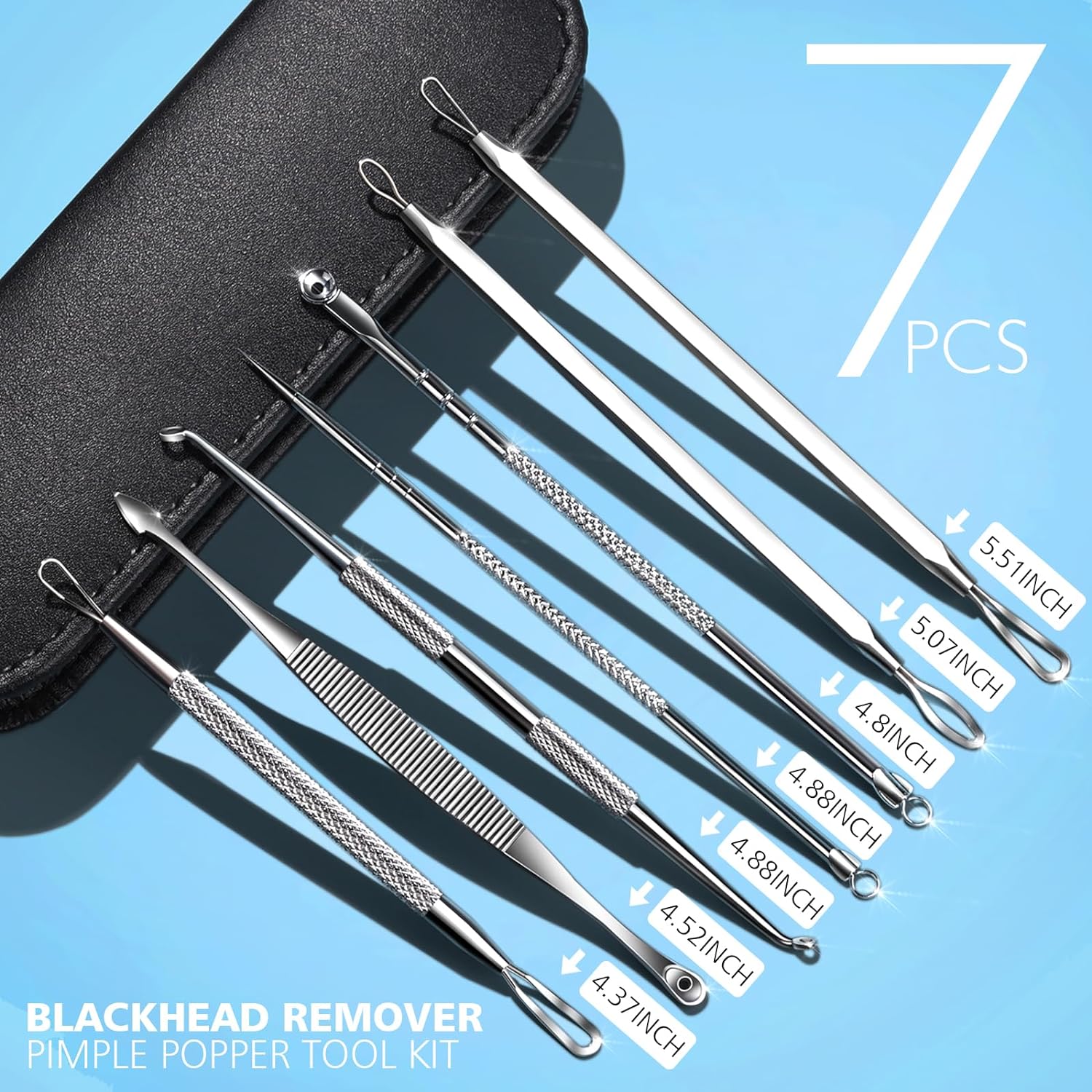 7pcs Comedondrukker Kit Roestv - Luxury Skincare Acne recensie en prijs