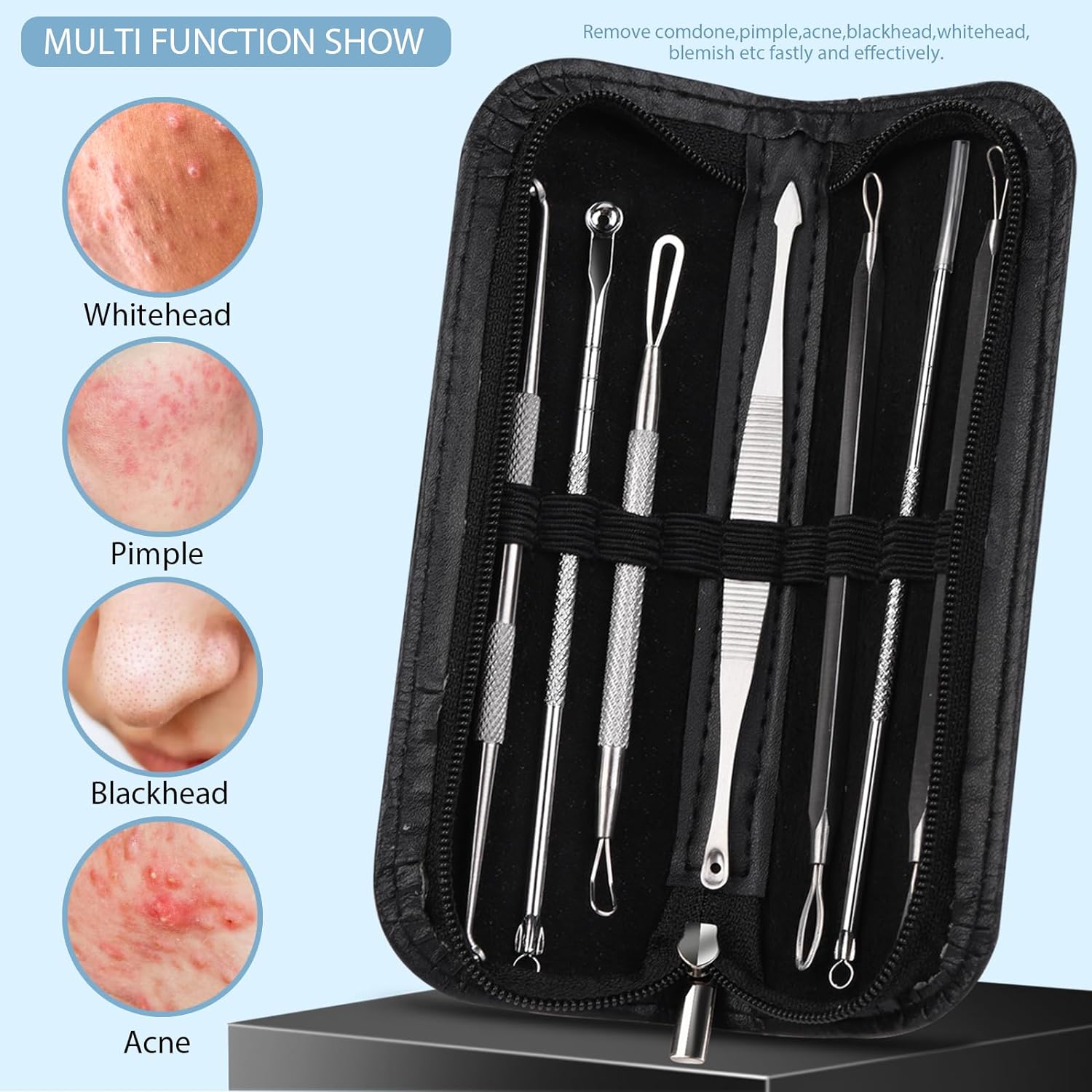 7pcs Comedondrukker Kit Roestv - Luxury Skincare Acne recensie en prijs