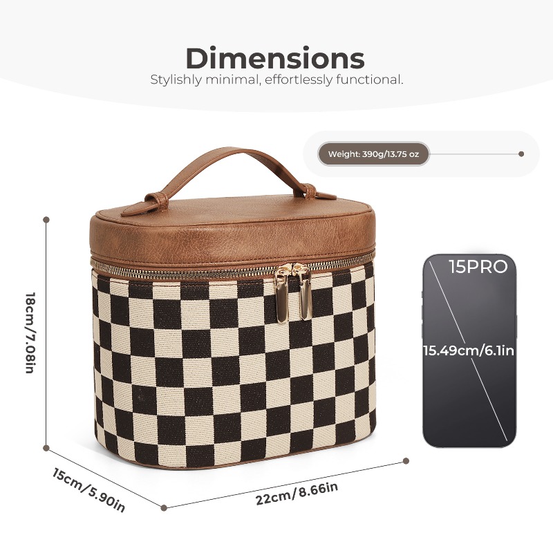 Schakelbord make-up tas Retro  - Luxury Skincare Aesthetic recensie en prijs